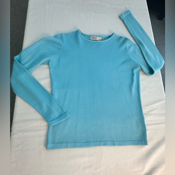 Vintage EWM Pure Classics Crew Neck Blue Small Clueless Academia Old Money - Picture 5 of 9